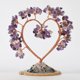 thumbnail image 1 of Nvzi 1 pieza de base de piedra natural en forma de corazón, piedra de cristal natural púrpura, árbol de la vida, decoración artesanal, árbol de la vida para escritorio de oficina en casa, 1 of 4