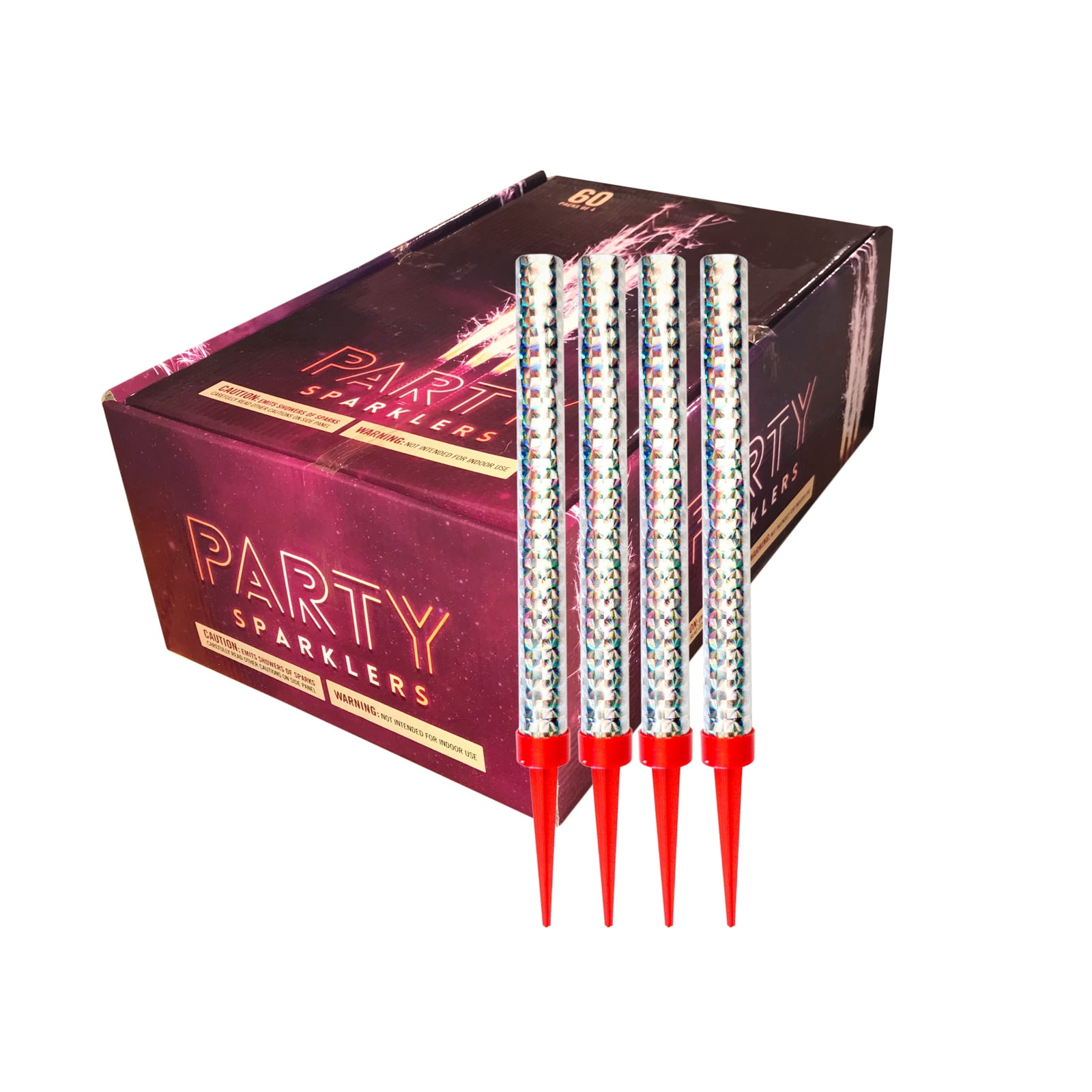 King of Sparklers VIP Bottle Sparklers, Silver, Pack of 12, Firecrackers & Fireworks