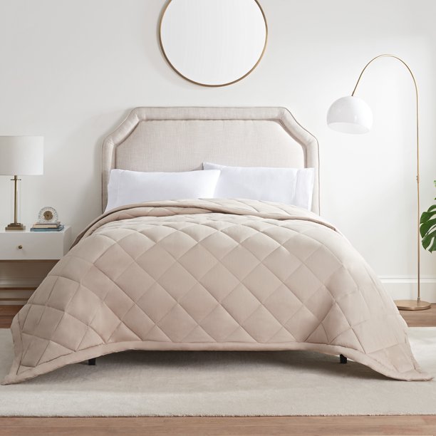 Serta Down Alternative Blanket, Linen; Full/Queen