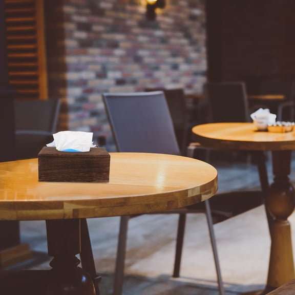 RENACLIPY Wooden Tissue Box Holder - Stylish Storage Organizer for Bathroom, Living Room, Office, and Home - 1 Piece