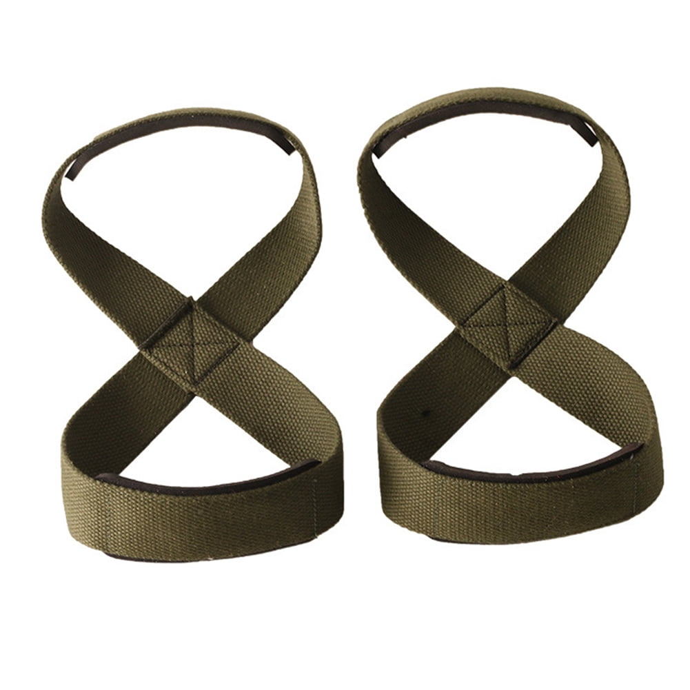 Padded Figure 8 Deadlift Training Straps PullUps Straps for Gym (Army