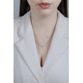 thumbnail image 2 of 925 Sterling Silver 0.04 Ct Canadian Diamond Petite Illusion Miracle Set Stackable Necklace & Chain, 2 of 4