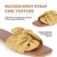 thumbnail image 2 of BERANMEY Women's Bow Slide Sandals Square Toe Flat Fashion Sandals for Wide Width Comfortable Slip-On Casual Beach Shoes for Summer, 2 of 8