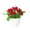 Red, variant on FTsdfkl Artificial Rosebud Potted Plants, Mini Rose Flower Arrangements, Multicolor Small Rose Bouquets with White Pots, for Home, Office, and Balcony Decor