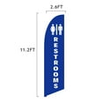 thumbnail image 6 of Premium Restrooms Feather Flag Kit - Includes 13ft Sectional Aviation Grade Fiberglass Poles, Restrooms Flag, Cross Base, Weight Bag, Ground Spike and Pole Sleeve Bag, 6 of 7