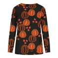 thumbnail image 5 of 2023 Chandail en Molleton de Mode pour Femmes 50 % de Rabais Liquidation Mode Imprimé T-shirt Ample Manches Longues Blouse Col Rond Hauts Décontractés Chandail en Molleton, 5 of 5