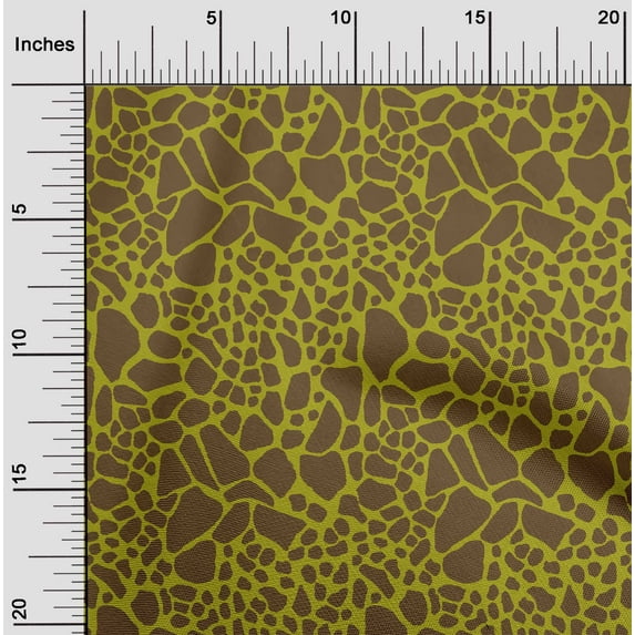 oneOone Viscose Jersey Lime Green Fabric Giraffe Animal Skin Dress Material Fabric Print Fabric By The Yard 60 Inch Wide