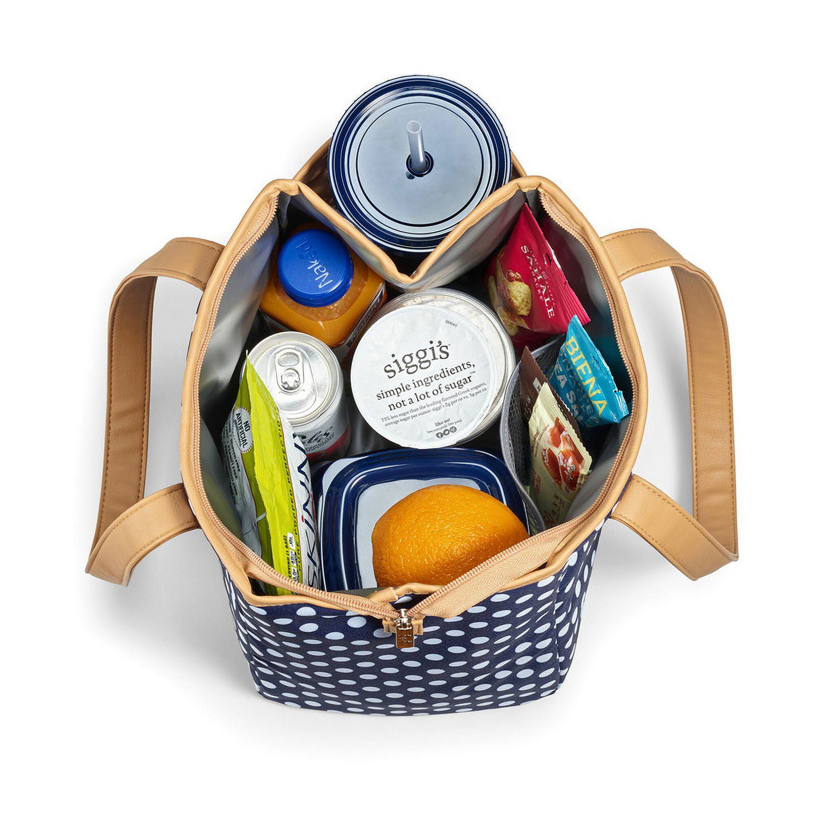 Westerly Lunch Bag Kit with 2 containers and Matching Tumbler - Navy Dot