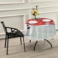 thumbnail image 7 of Coolnut 60" Christmas Snowman Round Tablecloth, Waterproof Stain and Wrinkle Resistant Washable Decorative Table Covers for Kitchen Dining Tabletop Party Outdoor Picnic, 7 of 7