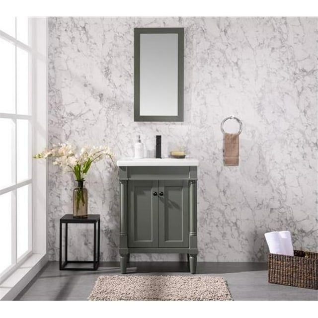 Legion Furniture WLF9318-VG Évier de 18 Po. Coiffeuse, Vouge Vert