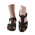 thumbnail image 2 of MKLEKYY Sandalias de Plataforma para Mujer, Sandalias Retro de Verano Con Costuras, No Ligeras, de Talla Grande, Con Punta Redonda y Tacón de Cuña, Cómodas, 2 of 4