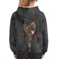 thumbnail image 6 of Xoenoiee Pullover Hoodies Cosy Hooded Sweatshirt Fall Winter Long Sleeve Tops Active Clothing for Kids Running Hiking Traveling, Vintage German Shepherd Print, XL, 6 of 7