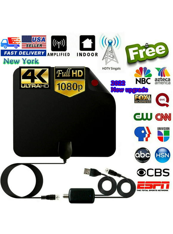 4K TV Antenna for Global Digital TV 1080P 25DB HD Amplifier for RV Car Antenna Indoor TV Free Channel