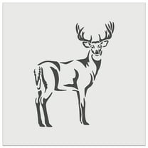 White-Tailed Deer Buck Hunting Forest Animal DIY Cookie Wall Craft Stencil - 11.5 Inch