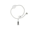 thumbnail image 2 of Delight Jewelry Pagoda with Clear Crystal - Silvertone Leaf Delicate Bracelet, 6.25+1.75", 2 of 4