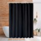 thumbnail image 1 of Cortina De Baño Tela, Cortina De Ducha con 12 Ganchos, Cortinas de Regadera Antimoho Impermeable y Antibacteriano, Ojales De Metal, Duradero, Adecuado para El Hogar, Hotel, Negro, 1 of 4