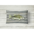thumbnail image 2 of Carolines Treasures 8493PW1216 Fish Bass Small Mouth Canvas Fabric Decorative Pillow, 12H x16W, multicolor, 2 of 3