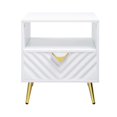 thumbnail image 2 of Mesa auxiliar Table Simple Relax de madera con almacenamiento, color blanco, 2 of 5