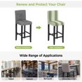 thumbnail image 5 of Sage Green Ombre Bar Stool Cover Set of 2, Farmhouse Green Gradient Modern Art Stretch Bar Chair Cover, Removable Washable Pub Counter Stool Chair Slipcover for Kitchen Dining Room Pub Cafe, 5 of 9