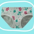 thumbnail image 2 of Girls Underwear Size 6-8 Boy Shorts Fashion Cartoon Print Panties Soft and Breathable Cotton Underpants Toddler Kids Undies Briefs Mint Green 1-3 Years, 2 of 3