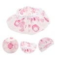 thumbnail image 3 of Unique Bargains Reusable Dots Single Layer Shower Cap 1 Pc Pink, 3 of 6