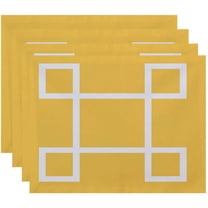Simply Daisy 18" x 14" Geometric Decorative Placemats, Set of 4