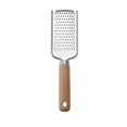 thumbnail image 2 of Stainless Steel Plane Grater - Wooden Handle, Multi-Purpose - for Cheese/Vegetables/Fruits, Kitchen Gadget, Comfortable Grip, 2 of 8