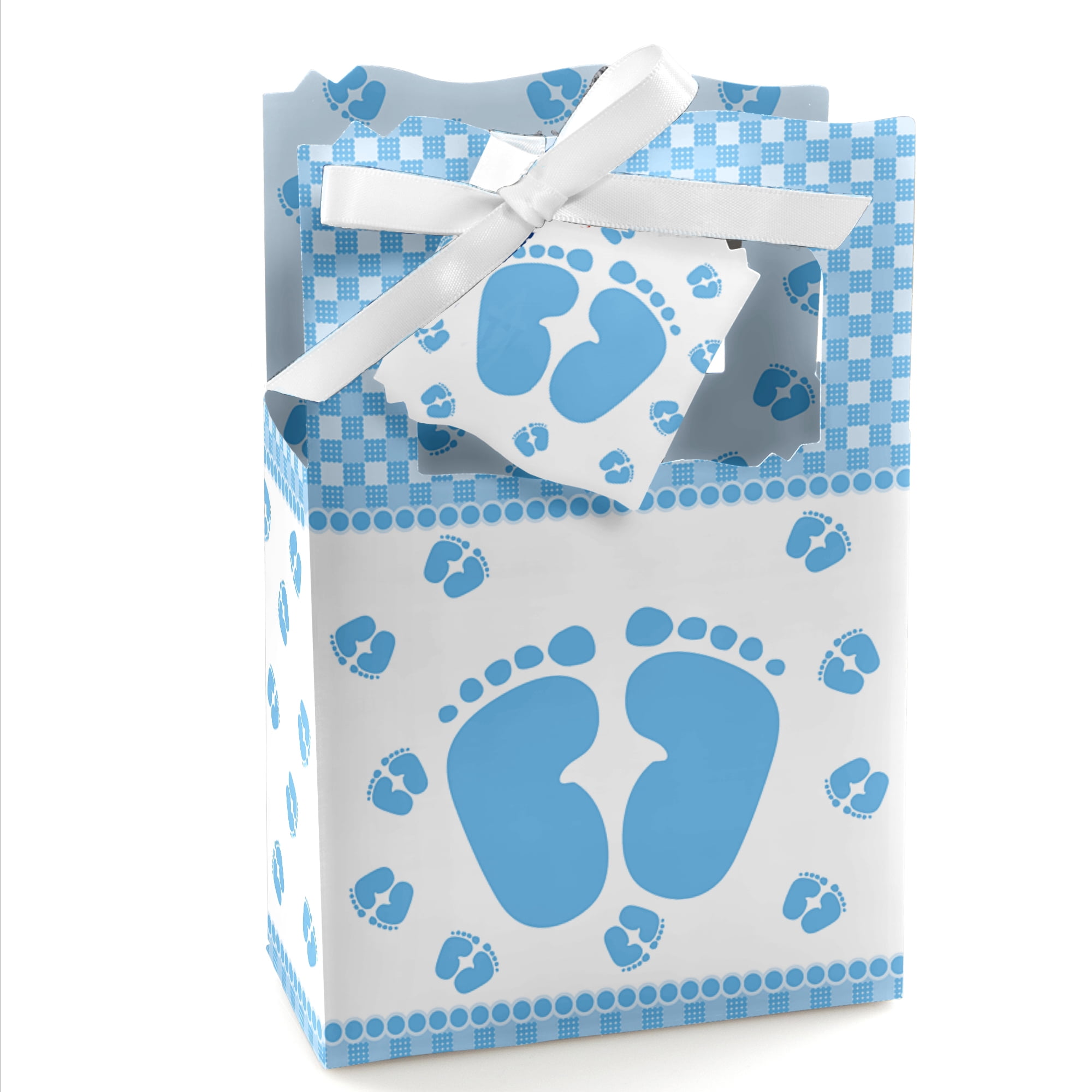 Baby Feet Blue - Baby Shower Party Favor Boxes - Set of 12 - Walmart.com - Walmart.com