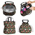 thumbnail image 2 of Pioneer Flower Floral Print Pattern Drawstring Lunch Bag Women - Drawstring Lunch Bag Insulated for Work Office - Stain-Resistant Large Lunchbags for Women with Multi-Pockets, 2 of 6