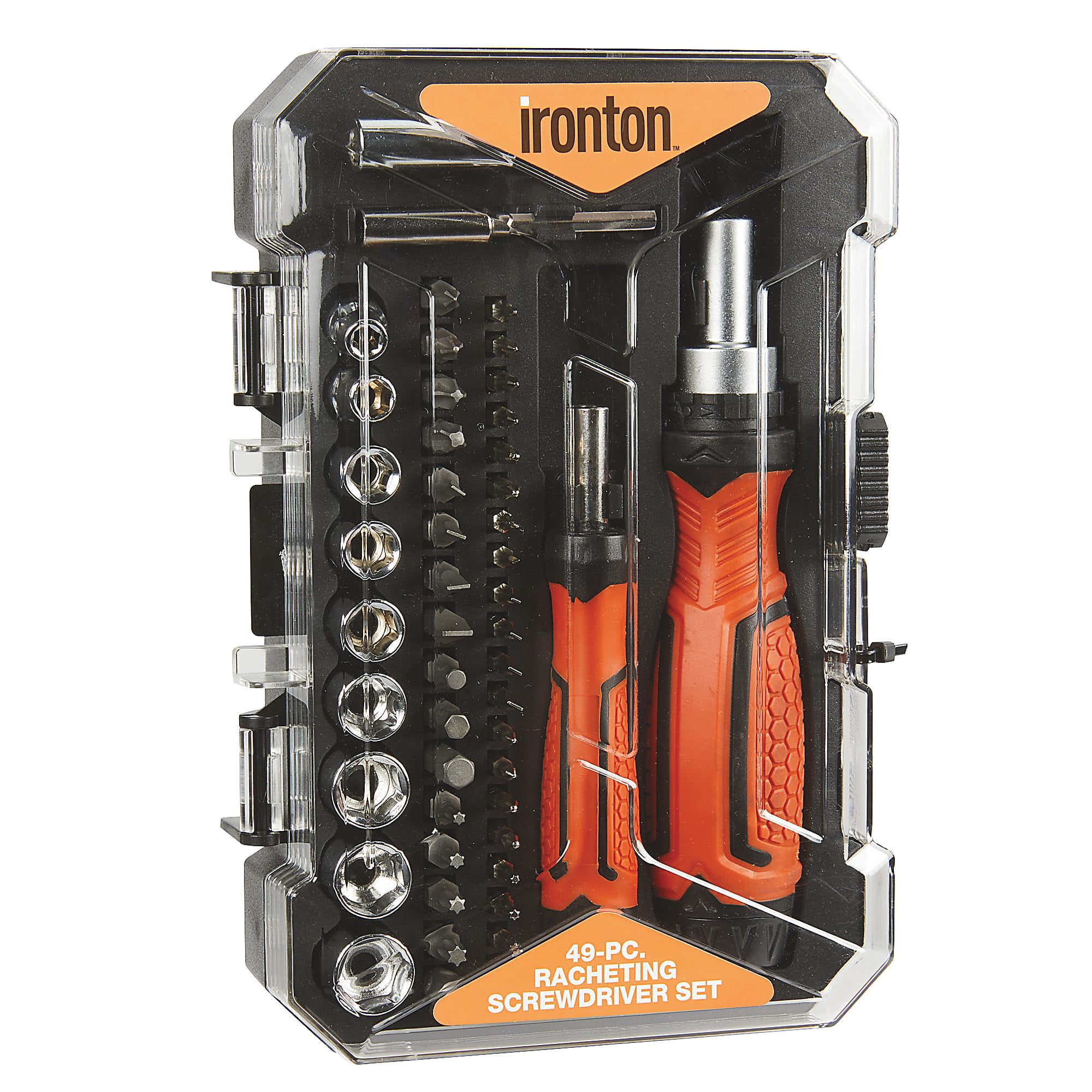 Ironton Ratcheting Screwdriver Sockets, 49-Pc. Set