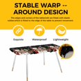 thumbnail image 4 of Black Snowman Christmas Table Cloths for 8 Foot Rectangle Tables, Xmas Snowflake Botanical Patio Waterproof Elastic Fitted Tablecloths, Washable Rectangular Table Cover for Camping, 4 of 8