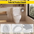 thumbnail image 2 of Eastvita Safe 17-Inch White Flat Front Quick Release Toilet Seat Round Soft Close Quick Install, 2 of 6