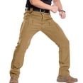 thumbnail image 6 of Resivox Cargo Work Pants for Men Ripstop Waterproof Cargo Pants Stretch Multi Pockets Construction Comfy Fit Hiking Pant Earthy Yellow 2XL, 6 of 10