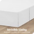thumbnail image 3 of Bare Home Jupe de Lit Double Brossage - Premium 1800 Collection - Retombée de 15 Pouces - Très Grand Simple, Blanc, 3 of 4