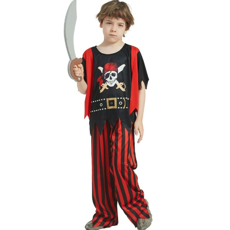 Pirate Boy Costume for Kids Striped Trousers Pirate Boy Costume for Kids Striped Trousers