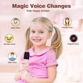 thumbnail image 2 of BONAOK Mini Karaoke Machine for Kids Adults, Gifts for Girls Boys Portable Bluetooth Speaker with 2 Microphones Wireless, Karaoke Toys for Birthday Home Party(Pink), 2 of 7