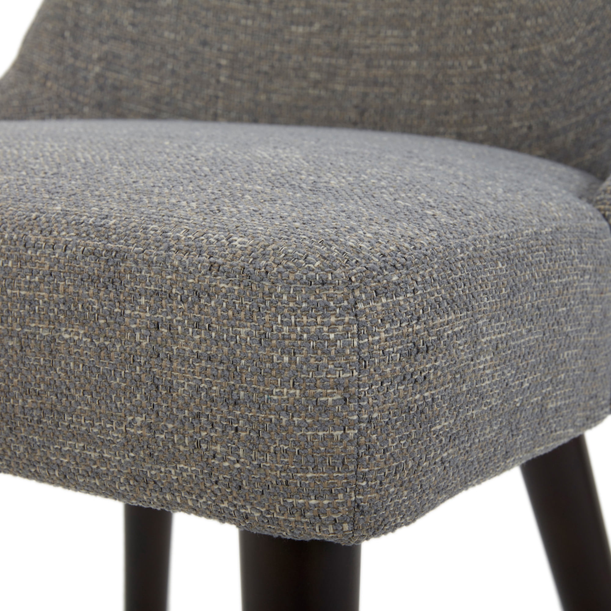 CHITA Modern Fabric Upholstered Kitchen & Dining Room Chairs Set of 2, Wood Legs, Fog Gray