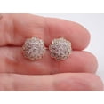thumbnail image 4 of Sparkle Jewels Women's Flower Cluster Stud Earrings in 14K Rose Gold Plated White Cubic Zirconia, 4 of 4