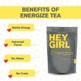 thumbnail image 3 of Hey Girl Energize Tea - High Caffeine Energy Tea with Green Tea, Yerba Mate, Oolong, Lemongrass & Ginger Tea - Herbal Wellness Tea, Drink Hot or Cold Brew - 18 Tea Bags, 3 of 4