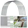 thumbnail image 1 of Juego de soporte de protección para plantas hortícolas, flores, verduras, invernadero, aves y animales, varilla de fibra, arco de red para insectos, 30 Uds., 1 of 5