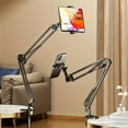 thumbnail image 3 of EIMELI Adjustable Iron Tablet Stand Long Arm Desk & Bed Mount for 4-13” Devices 6-Axis Flexible Holder with 360° Swivel for iPad & Smartphones Sturdy Mechanical Arm Bracket with Clamp, 3 of 6