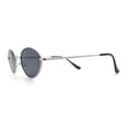thumbnail image 6 of Trendy Hustler Snug Oval Hipster Metal Rim Sunglasses Silver - Black, 6 of 8