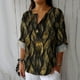 thumbnail image 2 of Vestidos Casuales Para Mujer, Blusas De Mujer De Moda Camisa de lino sintético para mujer, de manga larga, con botones y cuello en V, estilo moderno y holgado., 2 of 5