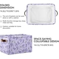 thumbnail image 2 of GZHJMY Lavender Foldable Canvas Storage Bin, Sturdy Fabric Storage Basket with Handles, Storage Cube Box for Organizing Shelf Nursery Toy Closet 2PCS#801, 2 of 7