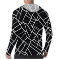 thumbnail image 5 of Riecok Rash Guard Shirts for Men Printed Long Sleeve Sun Protection Pullover Breathable Hooded Tops Fishing Clothes White S, 5 of 6