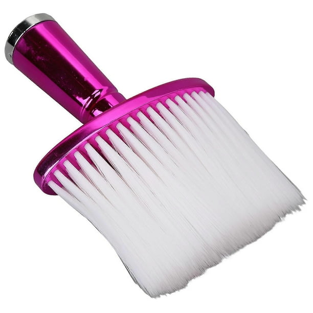 Neck Barber Brush Electroplating Rosy Red Soft Lightweight Hair Cutting Brush for Salon