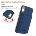 thumbnail image 5 of Allytechgroup Wallet Case for iPhone XR, RFID Blocking PU Leather Stand Phone Shell with Credit Card Slot Shockproof Protective Back Cover for iPhone XR Women Men, Darkblue, 5 of 8
