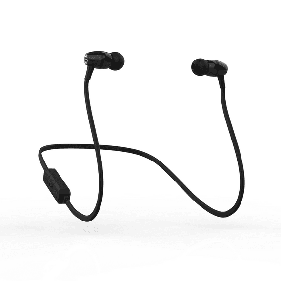 Scosche BT102 Rechargeable Bluetooth Wireless Earbuds with In-Line Microphone, Music Control Buttons and Noise Isolating Ear Cushions in Black