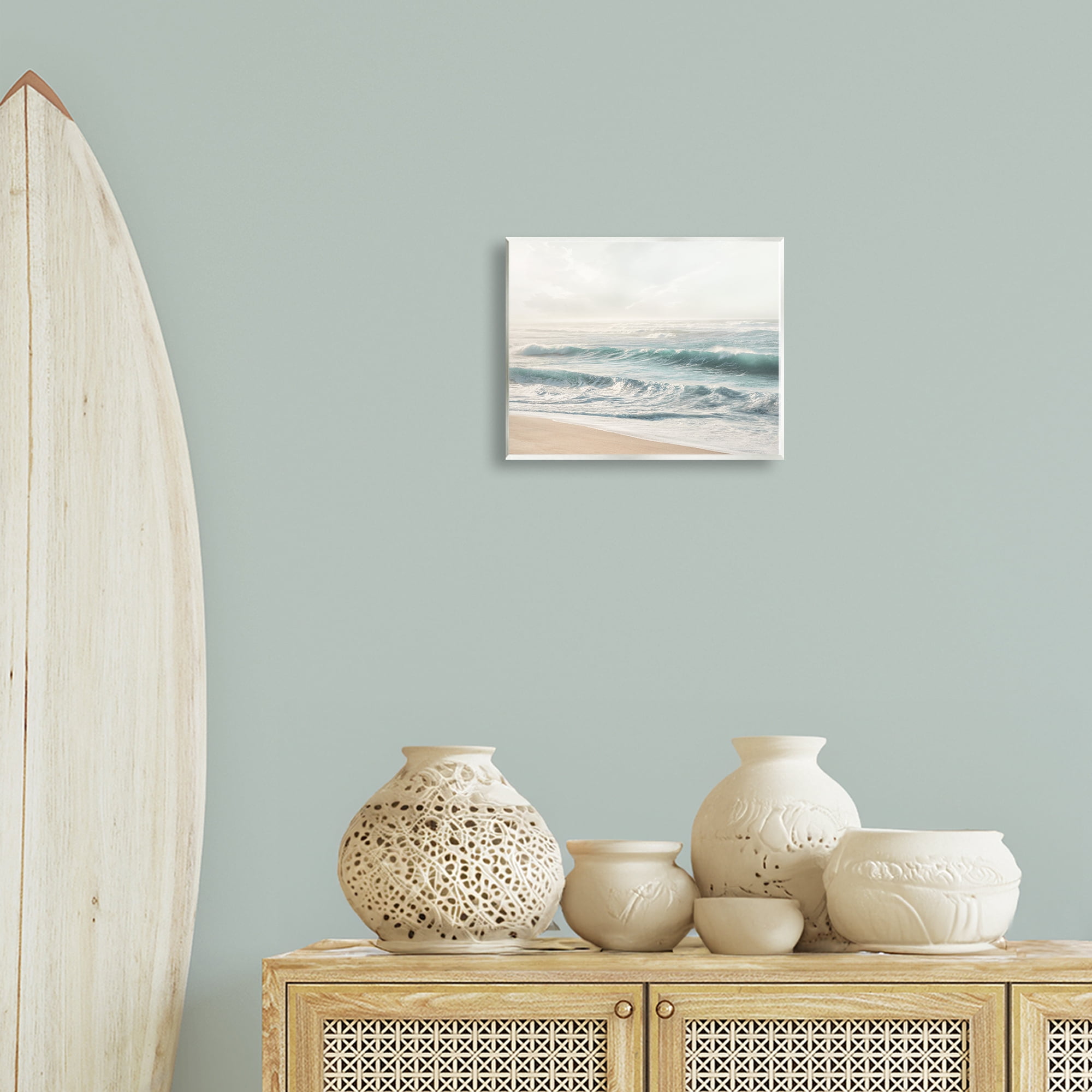 Stupell Industries Distant Beach View Landscape Photography Unframed Art Print Wall Art, 14 x 11