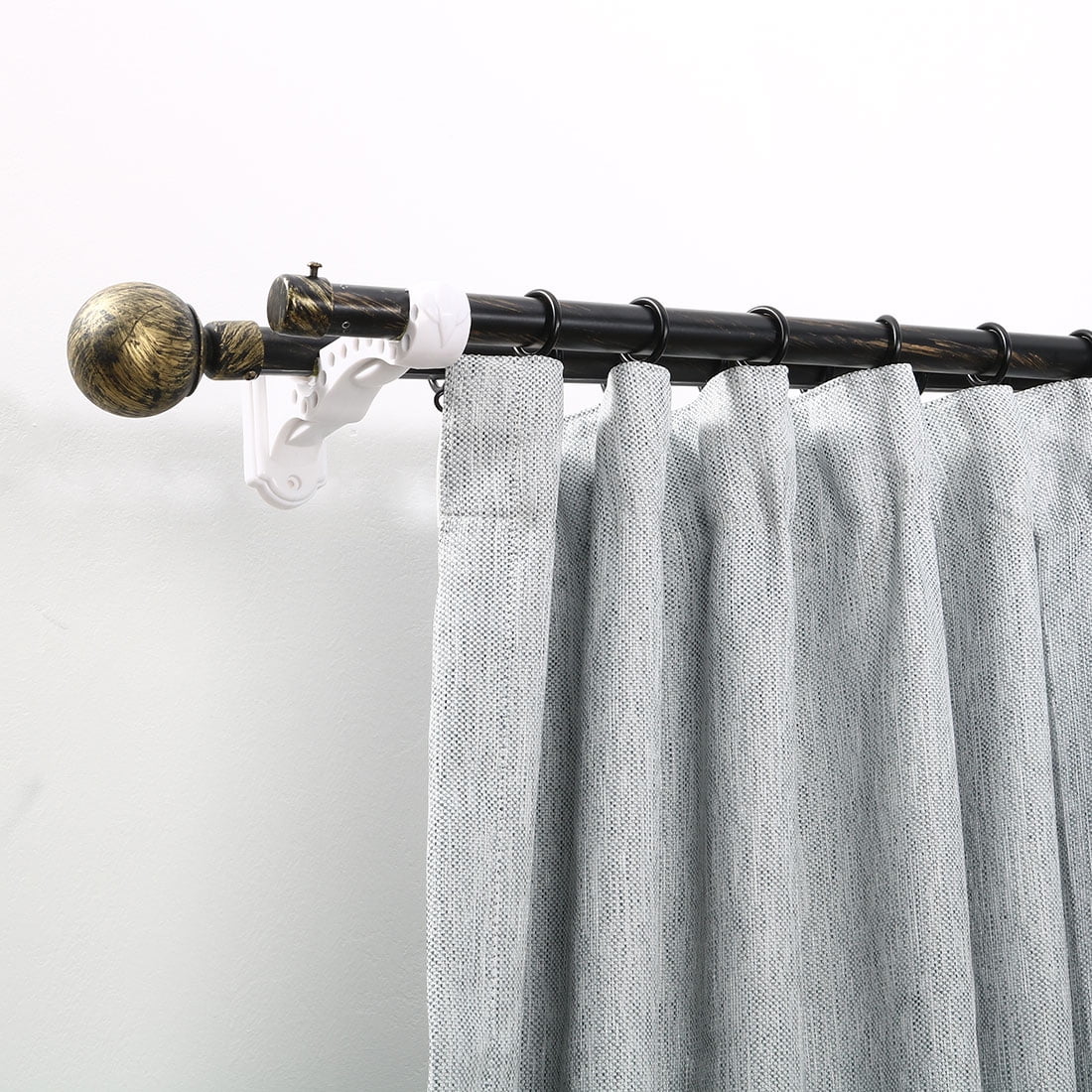 Office Room Pvc Drapery Curtain Rod Holder Hanging Hook Wall Bracket Office Room Pvc Drapery Curtain Rod Holder Hanging Hook Wall Bracket White 2pcs